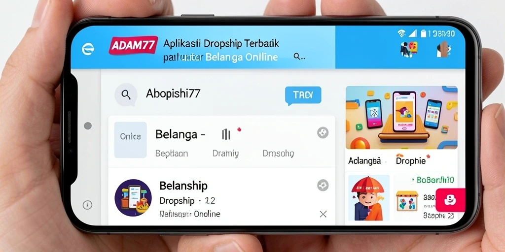 Tampilan antarmuka pengguna ADAM77 yang sederhana dan fungsional untuk dropship.