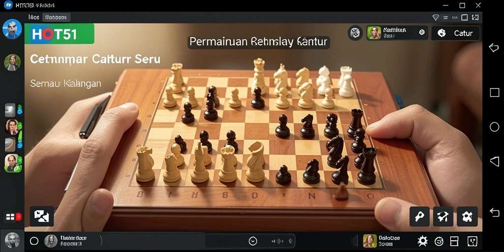 Antarmuka modern dan menarik dari game Catur HOT51.