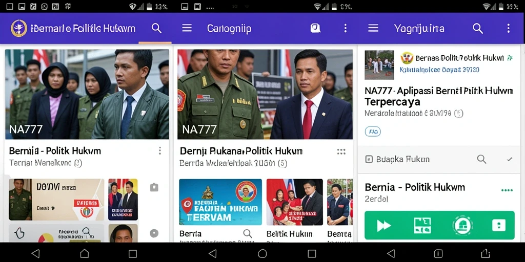 Antarmuka NA777 untuk berita politik dan hukum yang informatif.