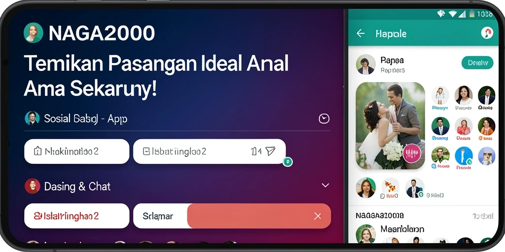 Antarmuka pengguna NAGA2000 yang intuitif dan menarik untuk aplikasi Dating App.