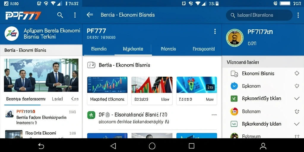 Antarmuka PF777 menampilkan berita ekonomi yang menarik dan informatif.