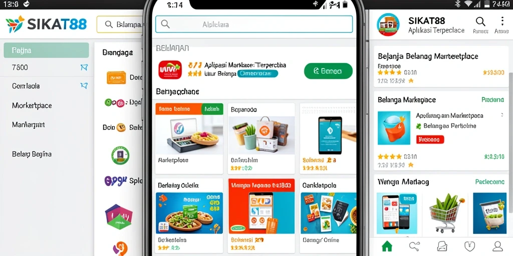 Antarmuka SIKAT88 yang ramah pengguna dan fungsionalitas Marketplace.